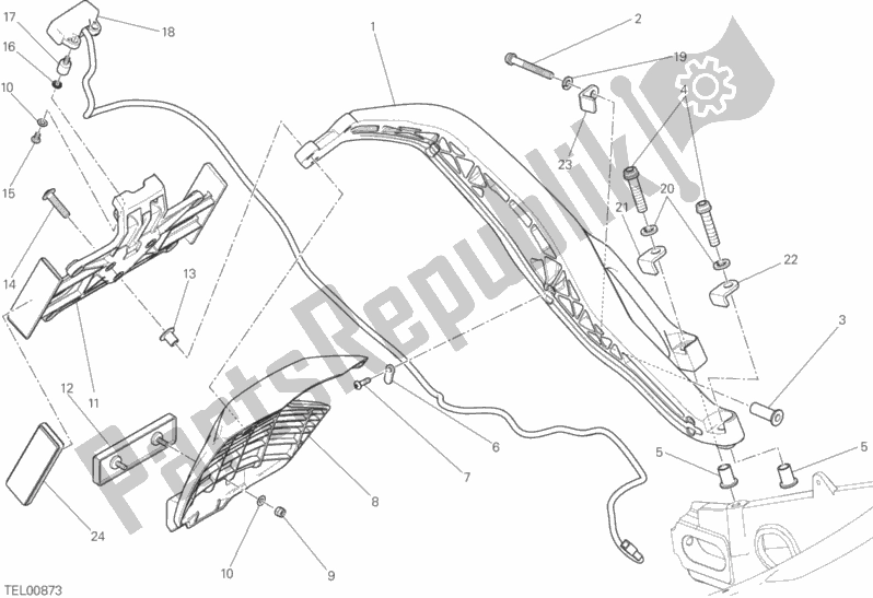 Alle onderdelen voor de Plaat Houder van de Ducati Scrambler Icon Thailand USA 803 2016